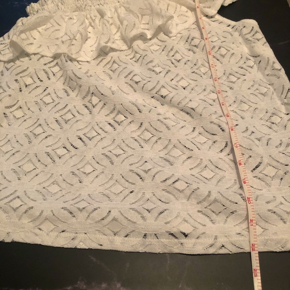 One Shoulder White Tank Top - Picture 3 of 4